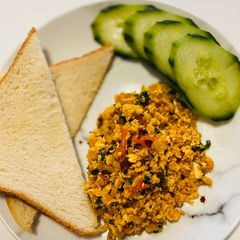 A picture of Masala egg scrambled.