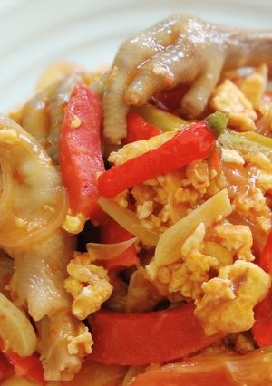 Foto resep Ceker sosis with saus telur pedas manis