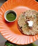 White butter Raddish Paratha