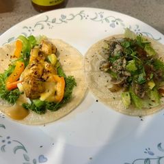 A picture of Tofu Mushroom 🍄‍🟫 Avocado 🥑 Tacos (Wrap) Vegan High-Protein (2 in 1 Recipe).