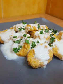 Foto principal de Gnocchi de boniato con salsa de queso de cabra