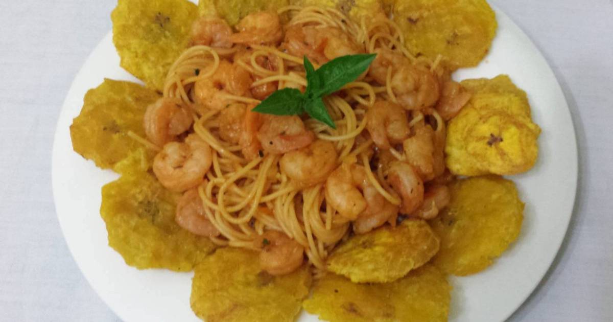 Espaguetis con Camarones Receta de Chef Diosa- Cookpad