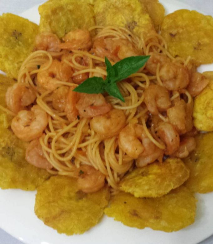 Una foto de Espaguetis con Camarones