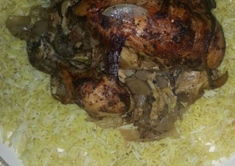 الدجاج بالبصل المتبل والطعم مممممم