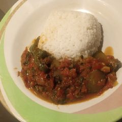 A picture of Spinach veggies stew.