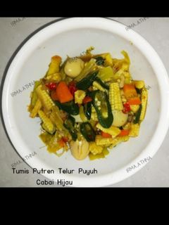 Foto resep Tumis Putren Telur Puyuh Cabai Hijau