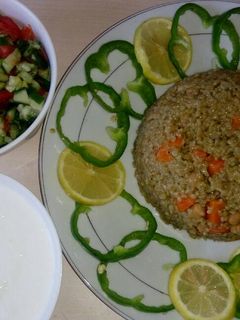 صورة لوصفة فريكه بالحمص والجزر