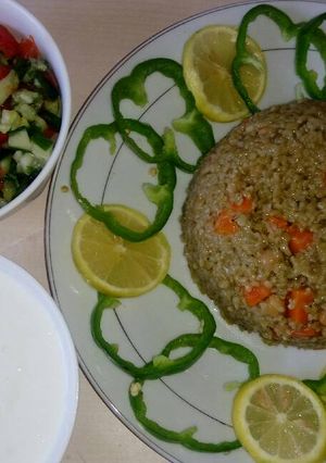 صورة لوصفة فريكه بالحمص والجزر