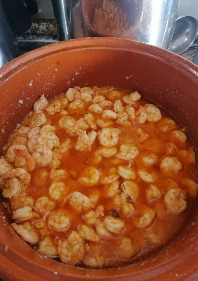 Una foto de Gambas al pilpil sin perejil