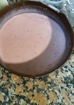 Una foto de Helado de frutilla