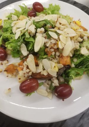 A picture of Spring protein salad.