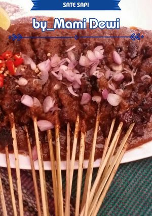 Foto resep Sate Sapi Bumbu Kacang #KitaBerbagi