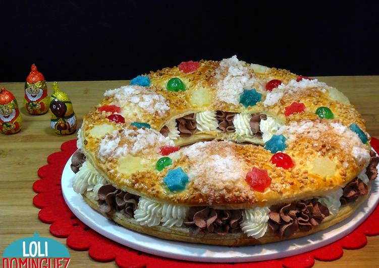 Roscón de hojaldre para Reyes, fácil, rápido y económico