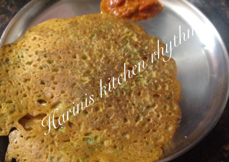 Recipe of Any-night-of-the-week Pittu (besan dosa)