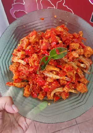 Foto resep Sambel teri padang (bada) mix tempe 😋
