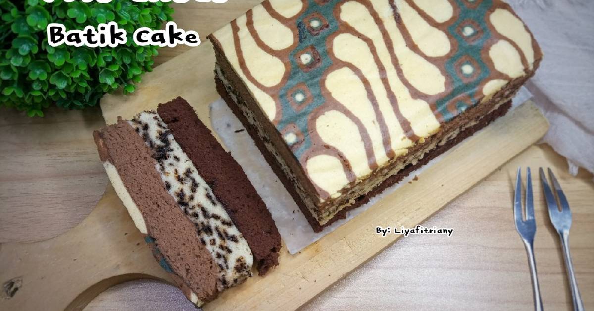 Resep Trio Choco Batik Cake Oleh Liya Fitriany Cookpad