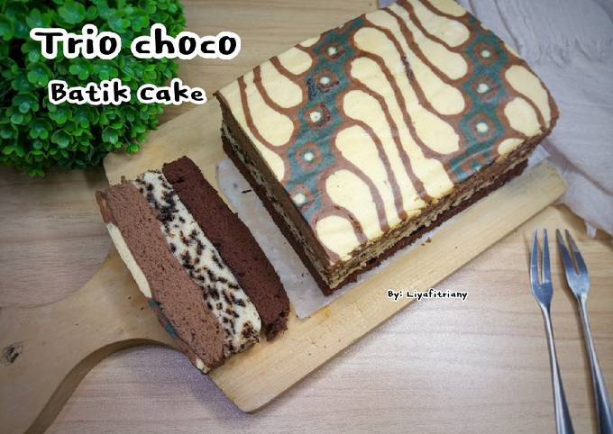 Resep Trio Choco Batik Cake Oleh Liya Fitriany Cookpad