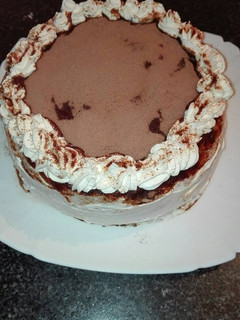 Una foto de Tiramisú con crema de whisky