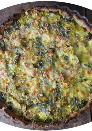 Une photo de Quiche aux poireaux, crevettes & curry - IG Bas