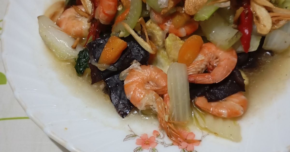 Capcay Udang Bawang Putih