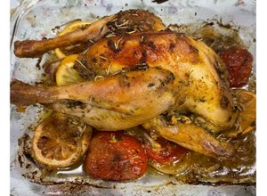 Foto resep Roasted chicken with garlic herb