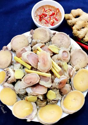Hình của món Pín Bò Hấp Gừng.