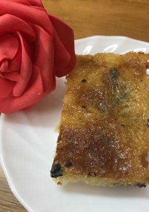 صورة لوصفة بسبوسة بقطع الأوريو