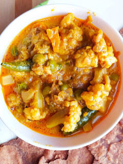 தேங்காய்ப்பால் காய் குருமா(Coconutmilk mixed veg kurma recipe in tamil) செய்முறை முக்கிய புகைப்படம்