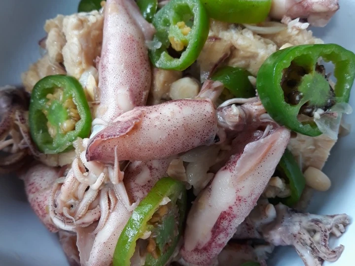 Cara Gampang Membuat Resep  Tumis Cumi Asin Tempe #Juli42 yang Enak, Bisa Manjain Lidah