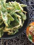 🧑🏽‍🍳🧑🏼‍🍳 Thai Salad Recipes • Crispy Water Spinach Salad Serve with Tom Yum Sauce |ThaiChef Food