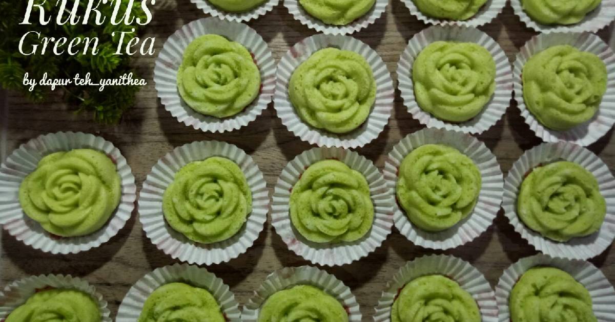 Resep Bolu Kukus Mawar Green Tea BikinRamadanBerkesan oleh Teh