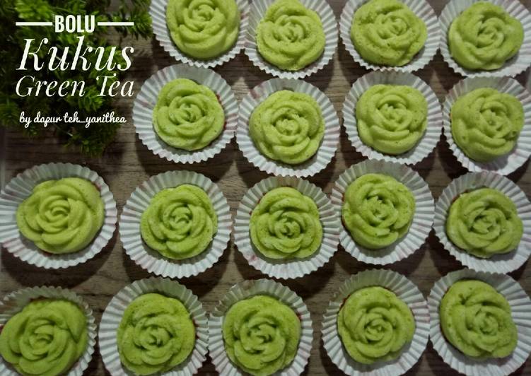 Resep Bolu Kukus Mawar Green Tea #BikinRamadanBerkesan yang nikmat