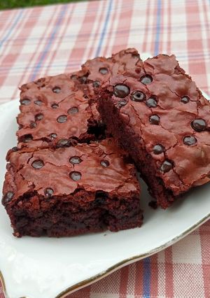 Foto resep Red Velvet Fudgy Brownies