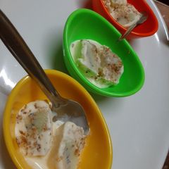 Kiwi ice cream dessert A picture of Kiwi ice cream dessert.