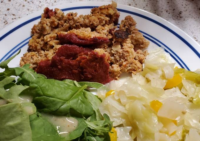 Recipe of Homemade Turkey Meatloaf with Zucchini and Feta