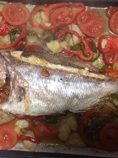 Una foto de Pargo al horno