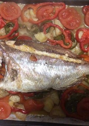 Una foto de Pargo al horno