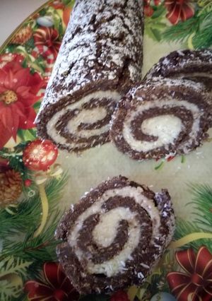 Egyszerű keksz tekercs recept fotója