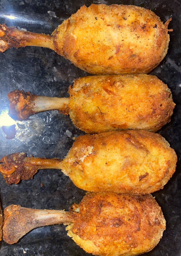 Una foto de Papas en forma de pollo 🍗