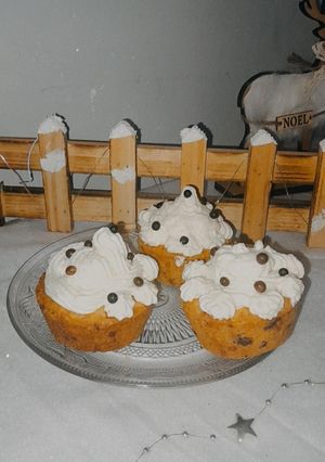 Une photo de Cup cake cookie pâte à tartiner speculoos et chantilly vanille