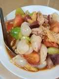 ผัดเปรี้ยวหวานใส่ลิ้นจี่