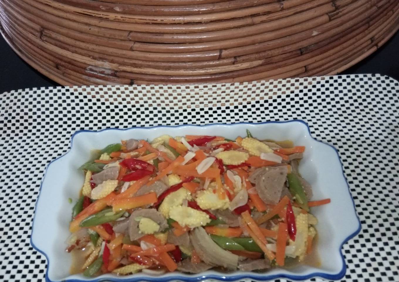 Tumis Wortel Putren Buncis Bakso