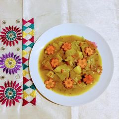 A picture of Bengali style Papad - er Dalna.