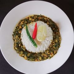 A picture of Vitamin B & K rich Palak Tuvar Dal.
