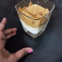 A picture of Dalgona coffee.