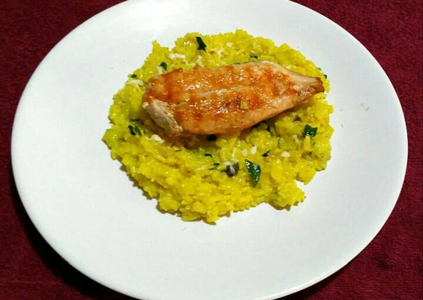 Rissoto and Pan Grilled chicken