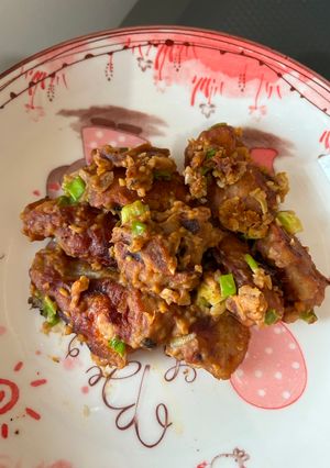 Foto resep Ayam Goreng Tepung Saus Telur Asin
