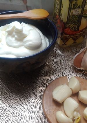 صورة لوصفة كريمة الثوم مثل الغيمة