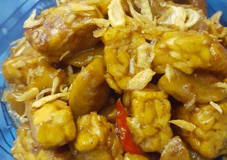 Tumis baso tempe saus tiram