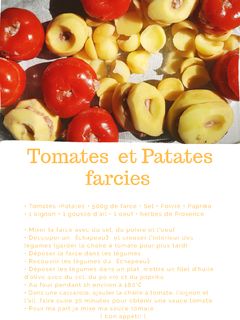 Une photo de Patates et Tomates farcies